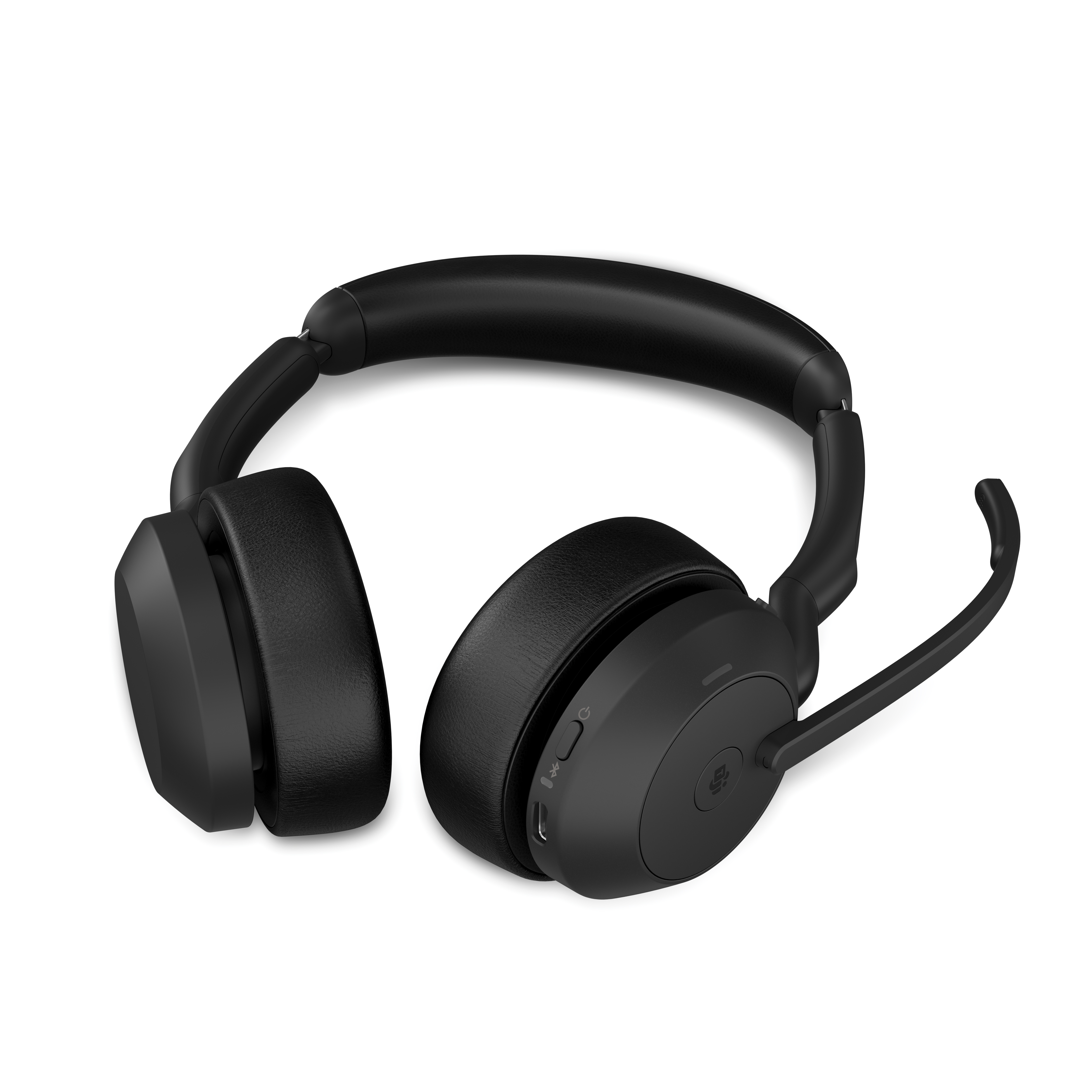 Bild von Jabra Evolve2 55, Stereo-Bluetooth-Headset, 4 Mikrofone MS Teams zertifiziert, Aktive Geräuschunterdrückung (ANC), incl. Link 380 USB-C Bluetooth®-Ada