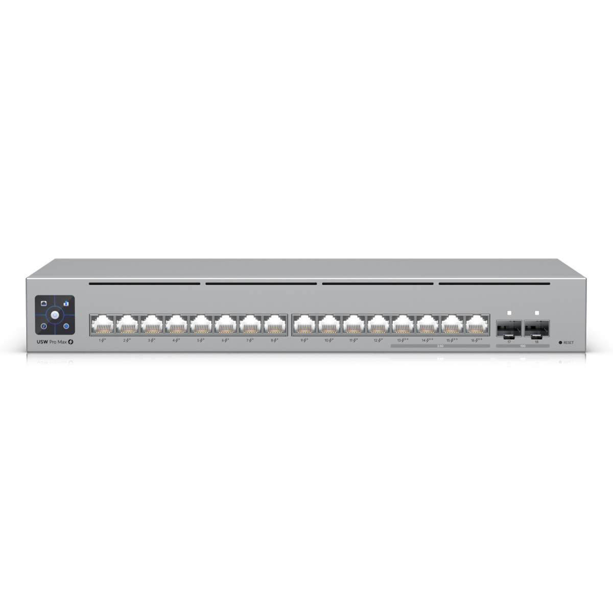 Bild von Ubiquiti Pro Max 16 PoE Managed Switch 2x 10G SFP+, 4x 2.5GbE (PoE++), 12x 1GbE (PoE+)