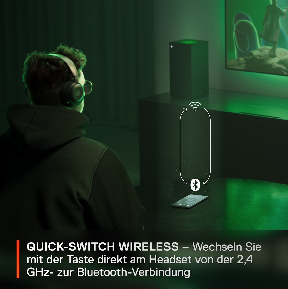 Bild von SteelSeries Arctis Nova 5X Wireless kabelloses Gaming Headset für PC, XBOX, Switch, PlayStation, ClearCast 2.X Mikrofon, 60 Stunden Akkulaufzeit