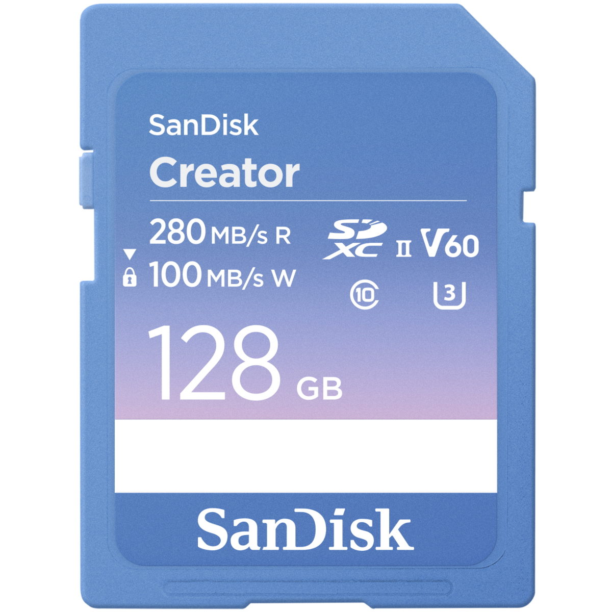 Bild von SanDisk Creator SD-Speicherkarte UHS-II 128GB Übertragungsgeschwindigkeiten von bis zu 280 MB/s