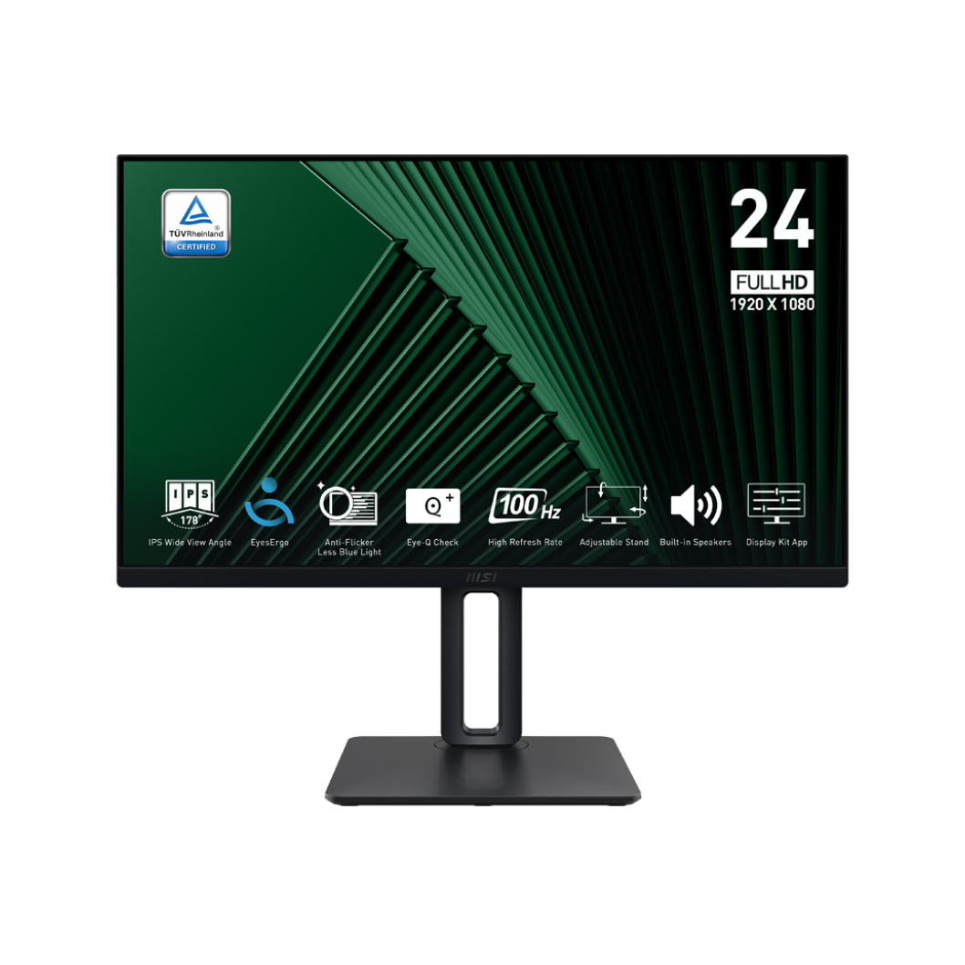 Bild von MSI PRO MP245PG Office Monitor - IPS Panel, 100Hz Höhenverstellbar (120mm)