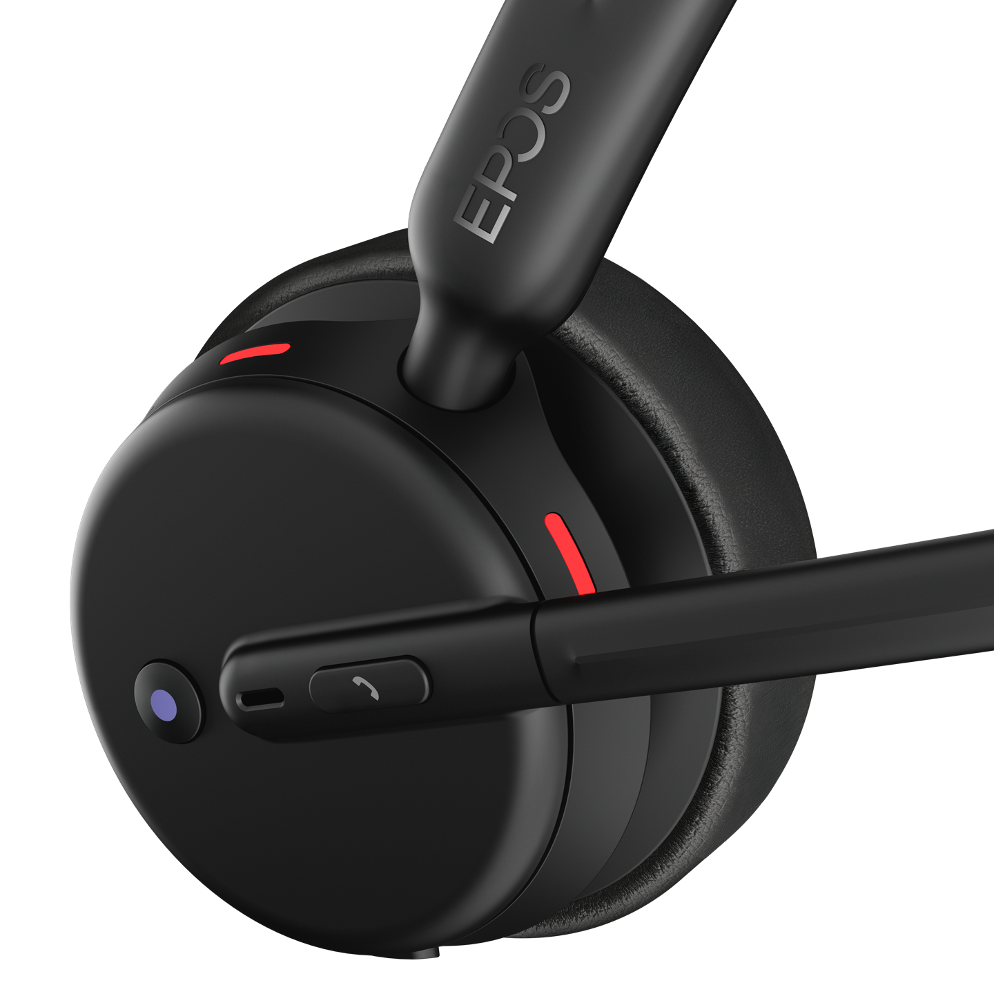 Bild von Epos Impact 500, Binaurales (beidseitiges)-Headset, Bluetooth ANC, MS Teams zertifiziert, incl. USB-C Dongle mit USB-A-Adapter