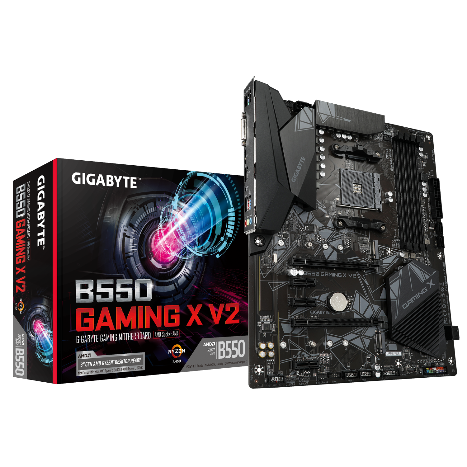 Bild von Gigabyte B550 GAMING X V2 Mainboard Sockel AM4