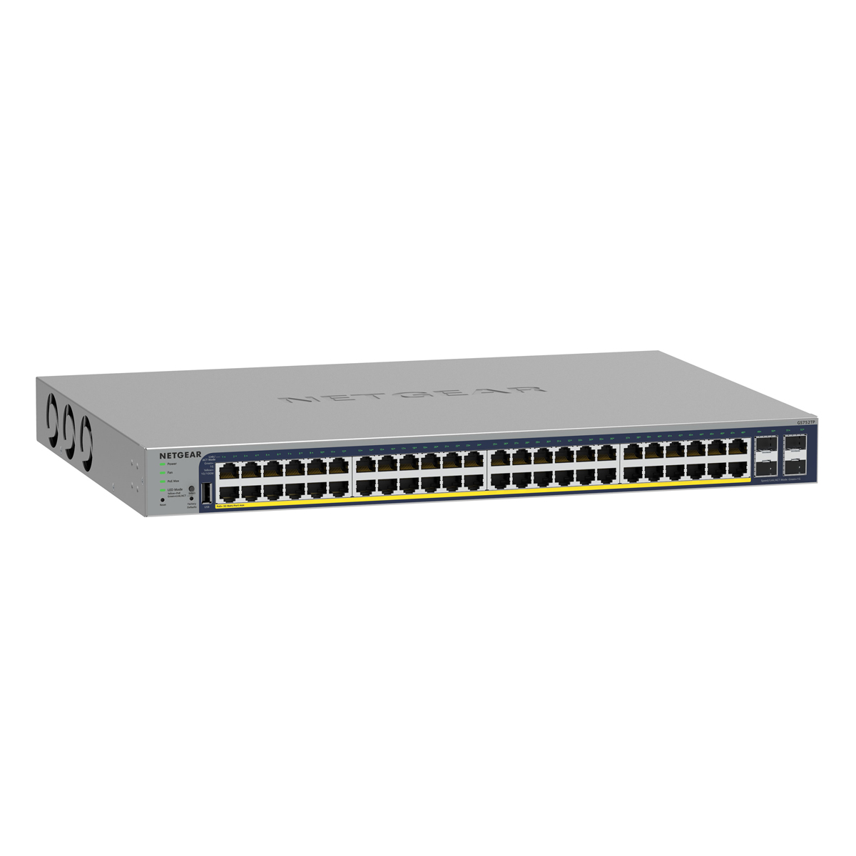 Bild von NETGEAR GS752TP Smart Managed Switch 48x Gigabit Ethernet (48x PoE+, max. 380W), 4x 1 Gbit/s SFP