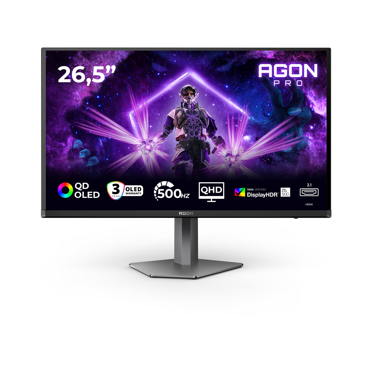 Bild von AOC Agon Pro AG276QKD2 Gaming Monitor 27 Zoll QHD OLED , 500 Hz, 0.03ms. HDR500, FreeSync Prem. Pro, G-Sync comp