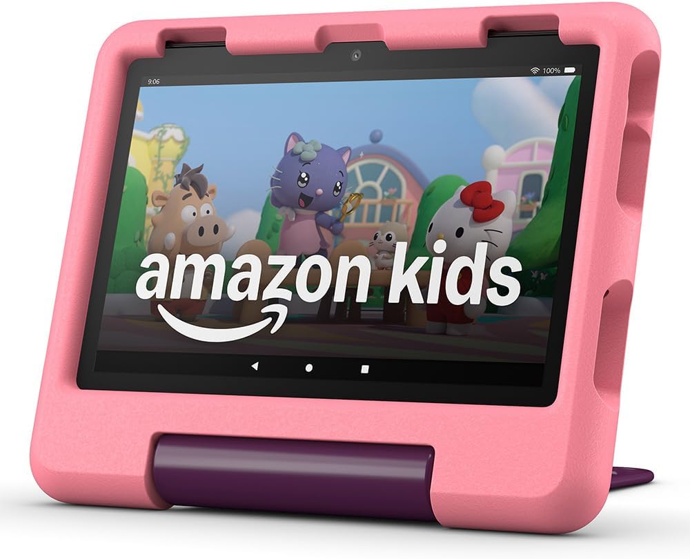 Bild von Amazon Fire HD 8 Kids-Tablet (2024), Disney-Prinzessinnen-Design für Kinder von 3 bis 7 Jahre, 2 Jahre Sorglos-Garantie, kindgerechte Hülle, 8-Zoll-HD
