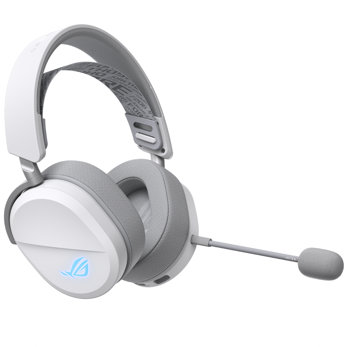 Bild von ASUS ROG Pelta Gaming Headset mit Bluetooth, 2,4 GHz, 50-mm-ROG-Titanmembran-Treibern, 10-mm-Superbreitband-Boom-Mikrofon, weiß