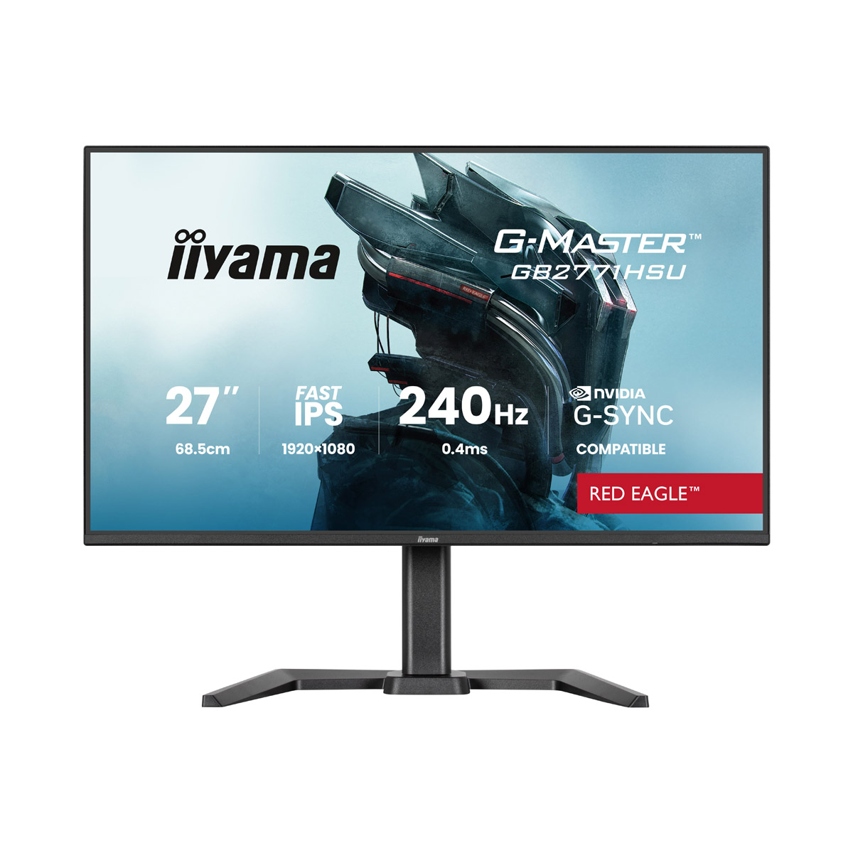 Bild von Iiyama GB2771HSU-B1 Gaming Monitor 27? Full-HD IPS, 240 Hz, 0.4 ms MPRT, USB-Hub, G-Sync kompatibel