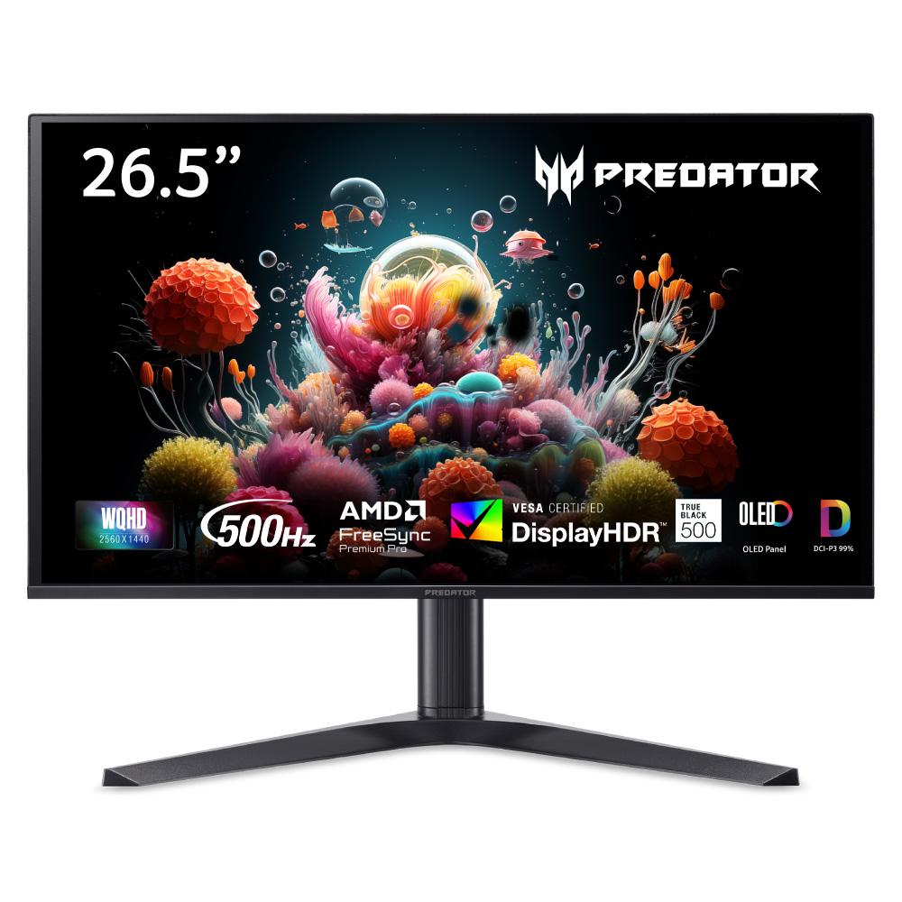 Bild von Acer Predator X (X27UW3bmiiprx) 26,5" QHD Gaming Monitor 67,3 cm (26,5"), QD-OLED, 240Hz, HDR400, 99% DCI-P3, 2x HDMI, 2x DP, Audio Out, Lautsprecher,