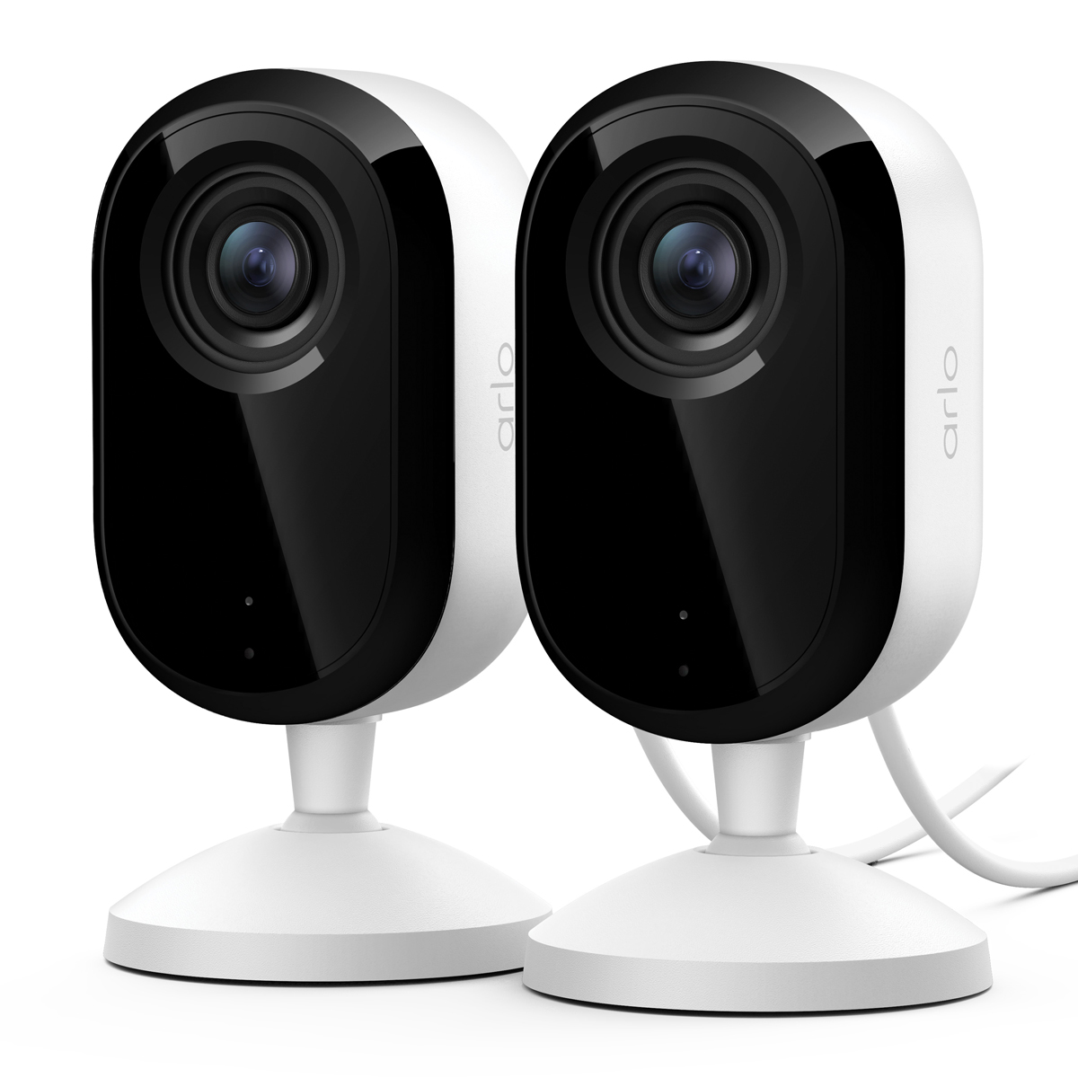 Bild von Arlo Essential 3 2K Indoor-Kamera Weiß 2er Set 3MP (2304x1296), WLAN, Netzteil, Indoor, Zwei-Wege-Audio, Auto. Objektiv-Abdeckung
