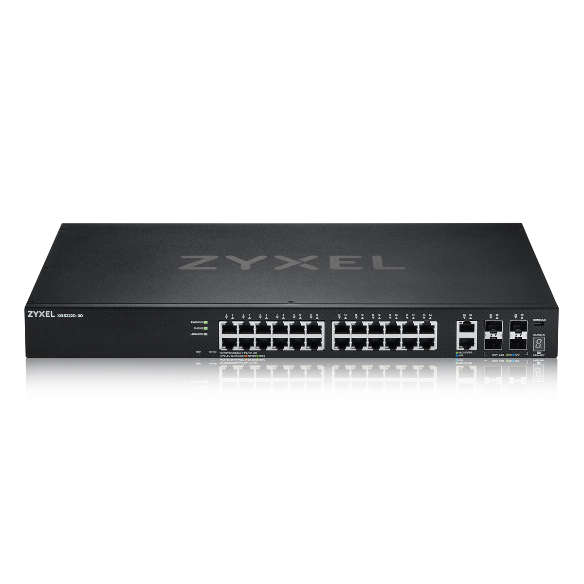 Bild von Zyxel XGS2220-30 Managed Switch 24x Gigabit Ethernet, 2x 10G Ethernet, 4x 10G SFP+