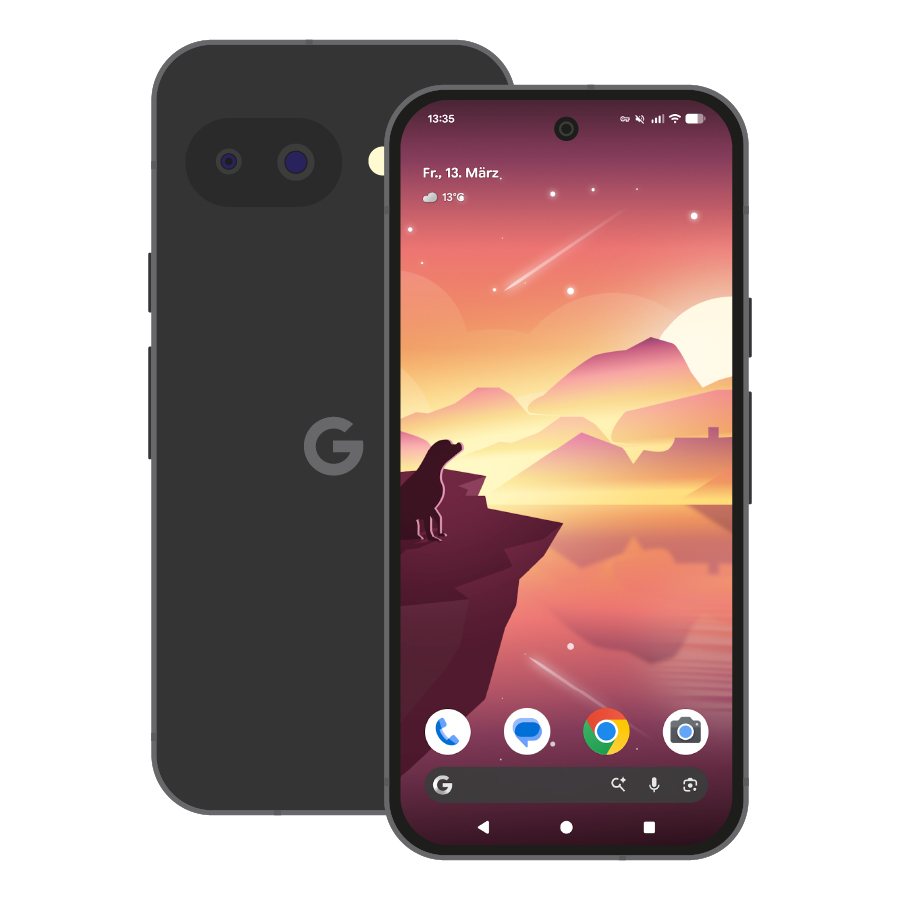 Bild von Google Pixel 10a 256GB Obsidian 16cm (6,3") OLED Display, Android 16 / Pixel UI, 48MP Dual-Kamera