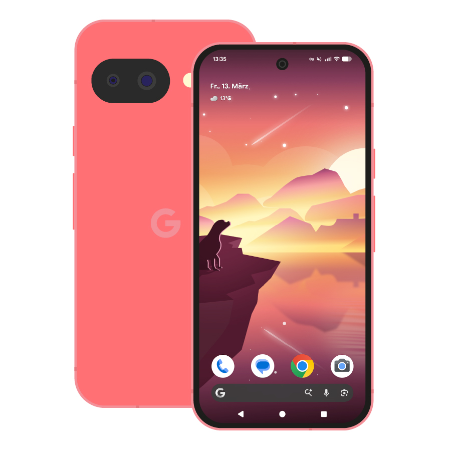 Bild von Google Pixel 10a 256GB Berry 16cm (6,3") OLED Display, Android 16 / Pixel UI, 48MP Dual-Kamera