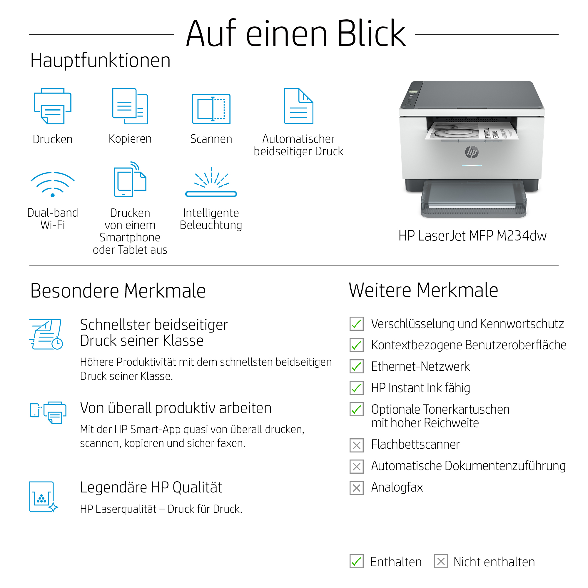 Bild von HP LaserJet MFP M234dw Multifunktionsdrucker - s/w - Laser