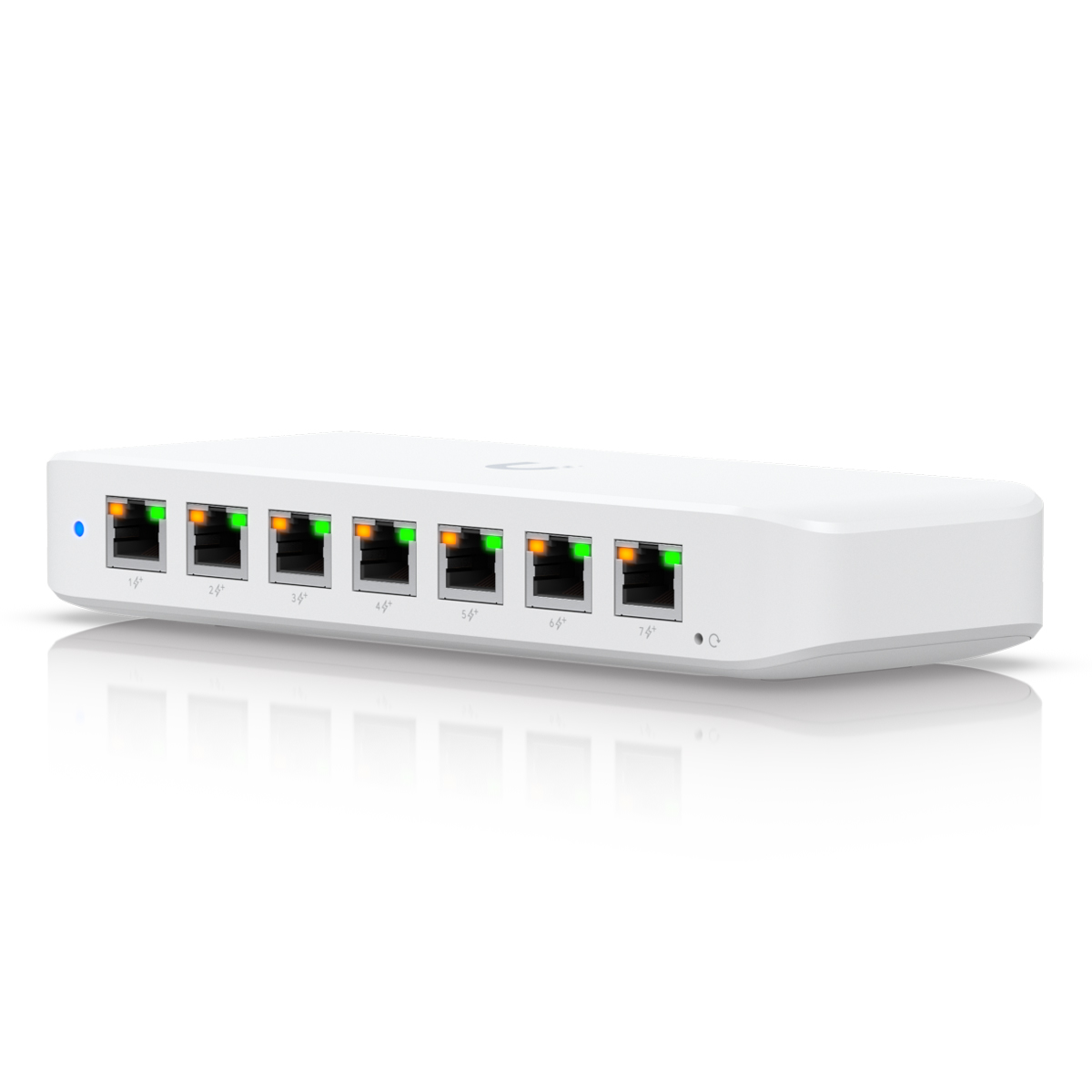 Bild von Ubiquiti Ultra 8-Port Managed Switch 8x Gigabit Ethernet (7x PoE+), 1x PoE++ (zur Stromversorgung)