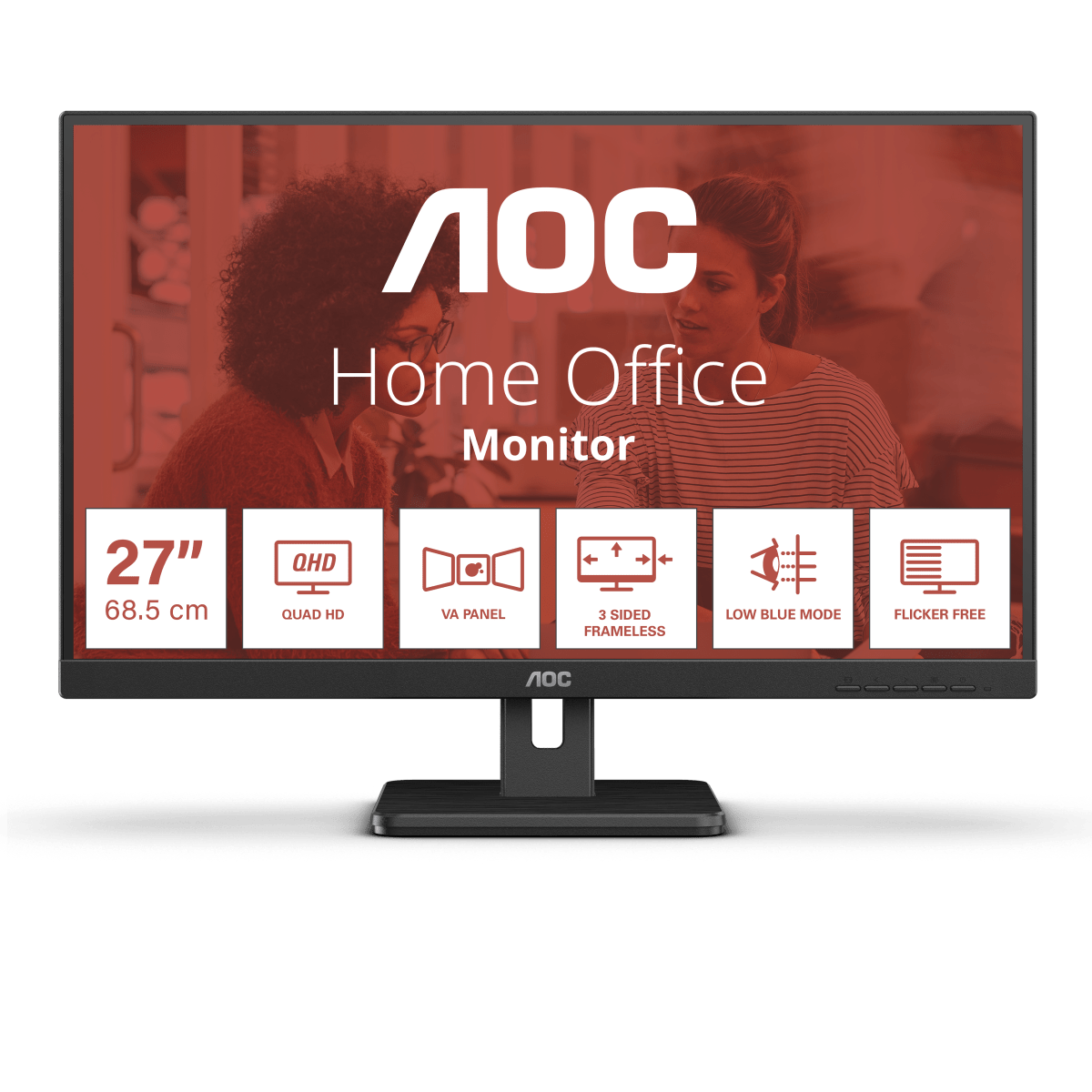 Bild von AOC Q27E3UAM QHD Monitor - Adaptive Sync, 75 Hz, USB-Hub