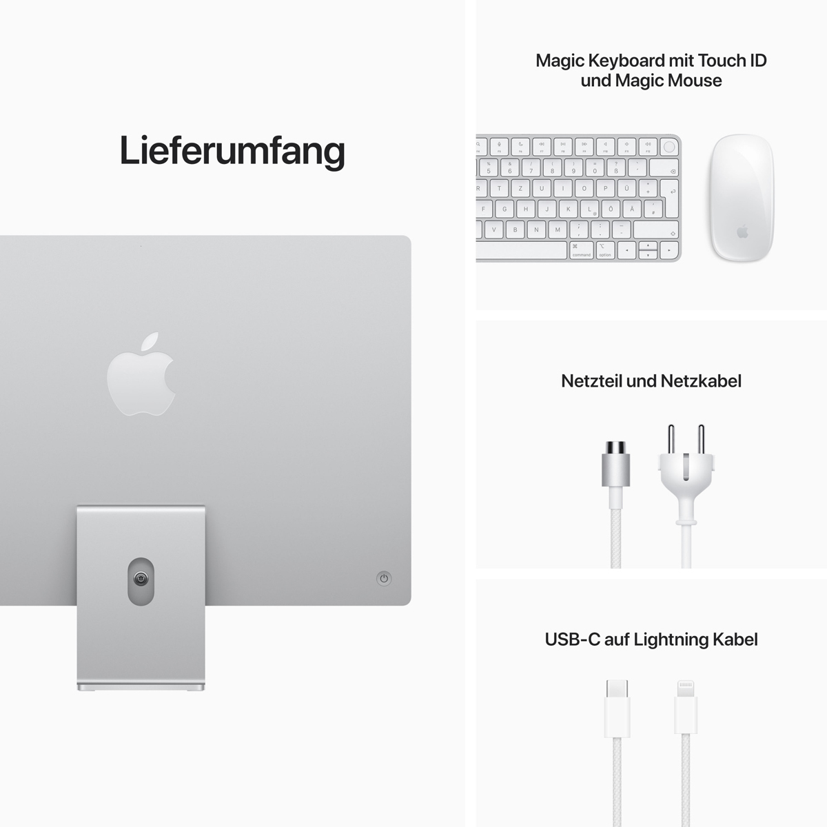 Bild von APPLE iMac M,Apple M1 Chip,16 GB,1000 GB,Deutsch,Silber