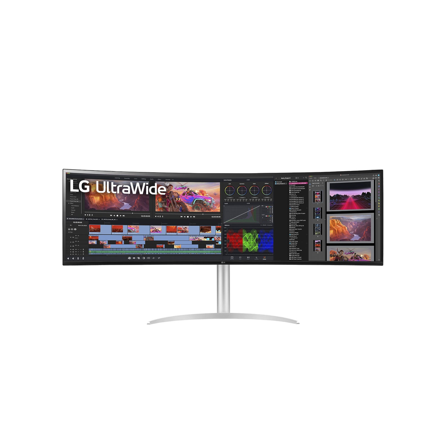 Bild von LG 49WQ95X-W Curved Monitor - Nano-IPS, HDR400, 144Hz, USB-C