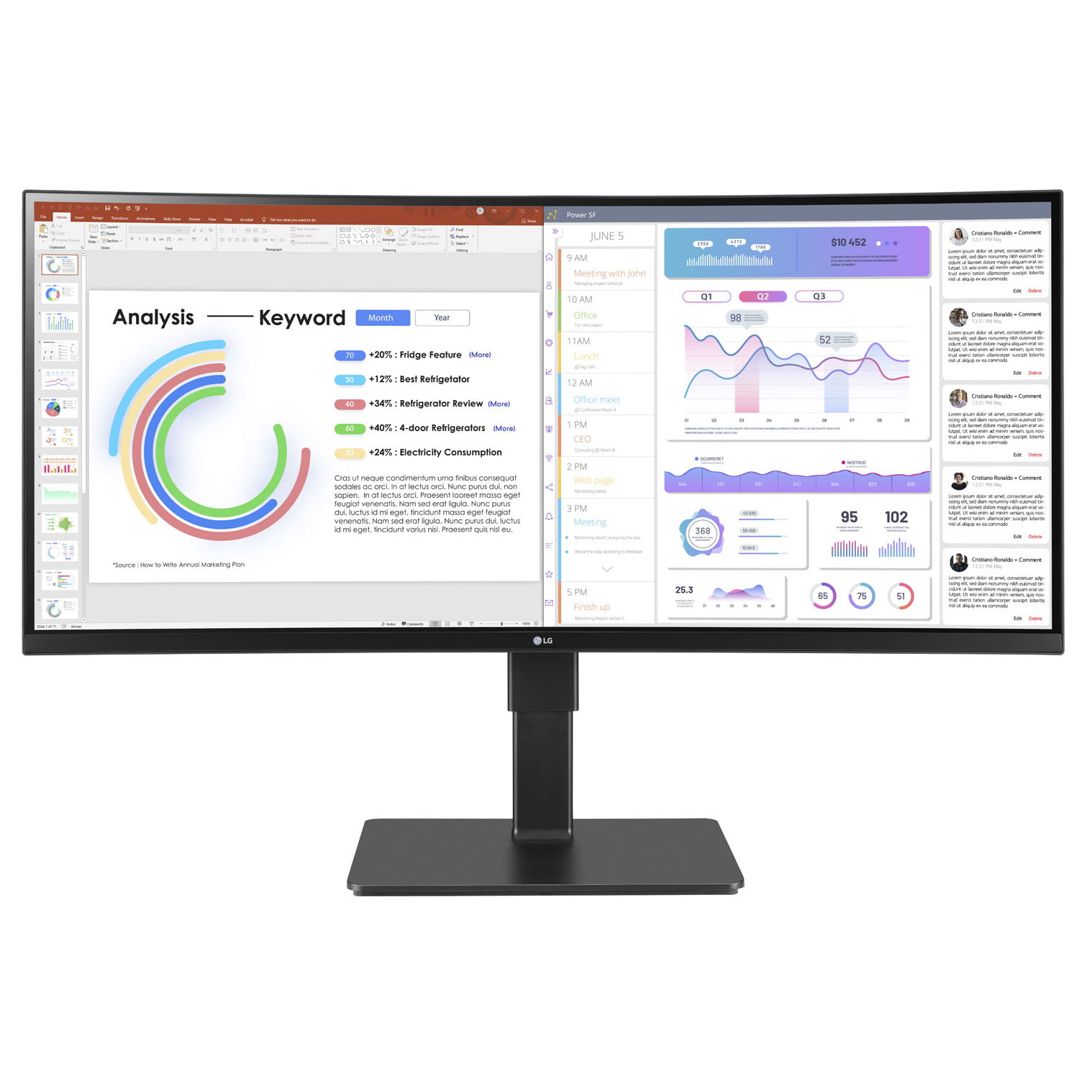 Bild von LG 34BQ77QB-B Business Monitor - IPS Panel, UWQHD, USB-C