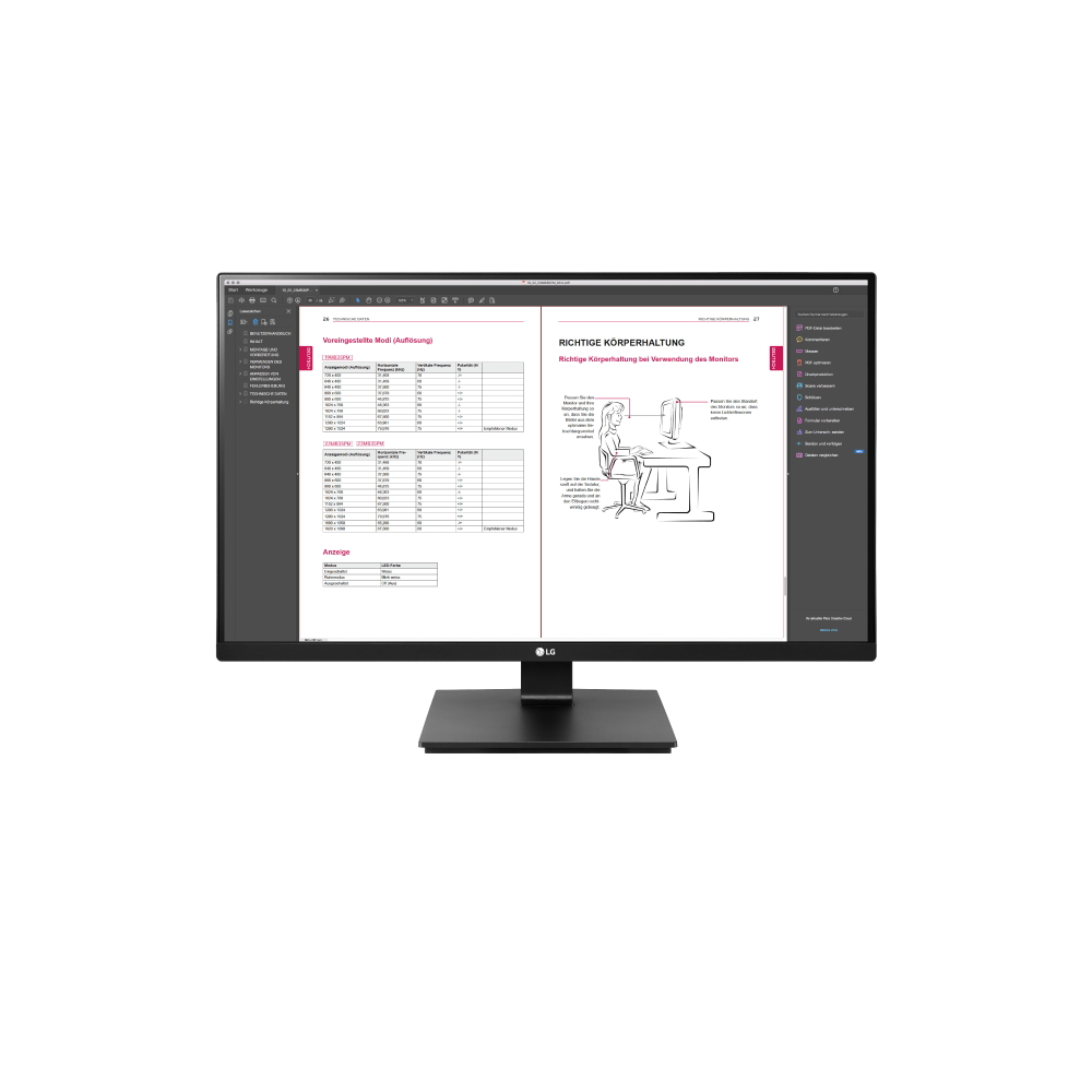 Bild von LG 27BN65QP-B Business Monitor - IPS QHD Panel, Höhenverstellung