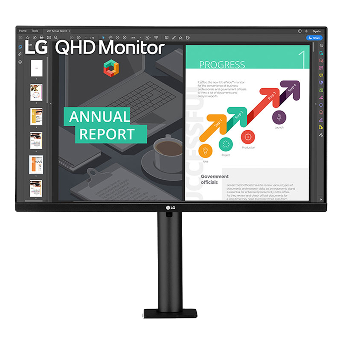 Bild von LG 27QN880P-B Ergo Monitor - IPS, QHD, Höhenverstellung