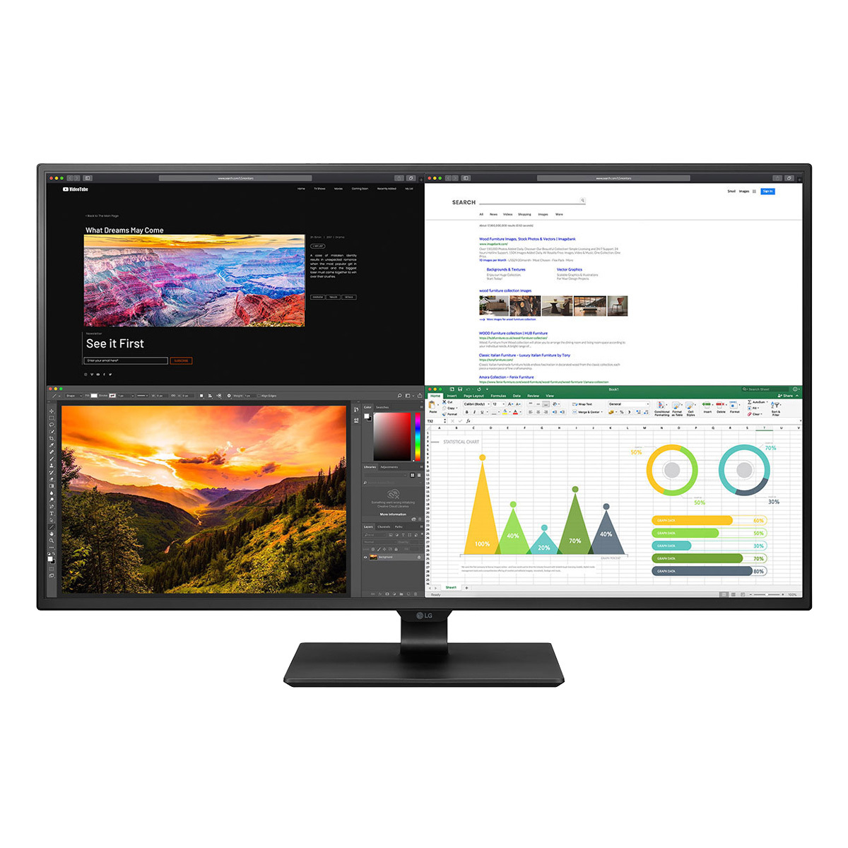 Bild von LG 43UN700P-B 4K UHD Monitor - IPS-Panel, HDR10, USB-C