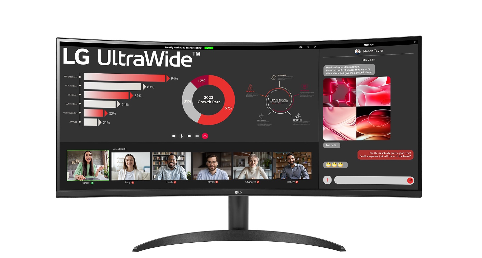 Bild von LG 34WR50QK-B Office Monitor - UWQHD