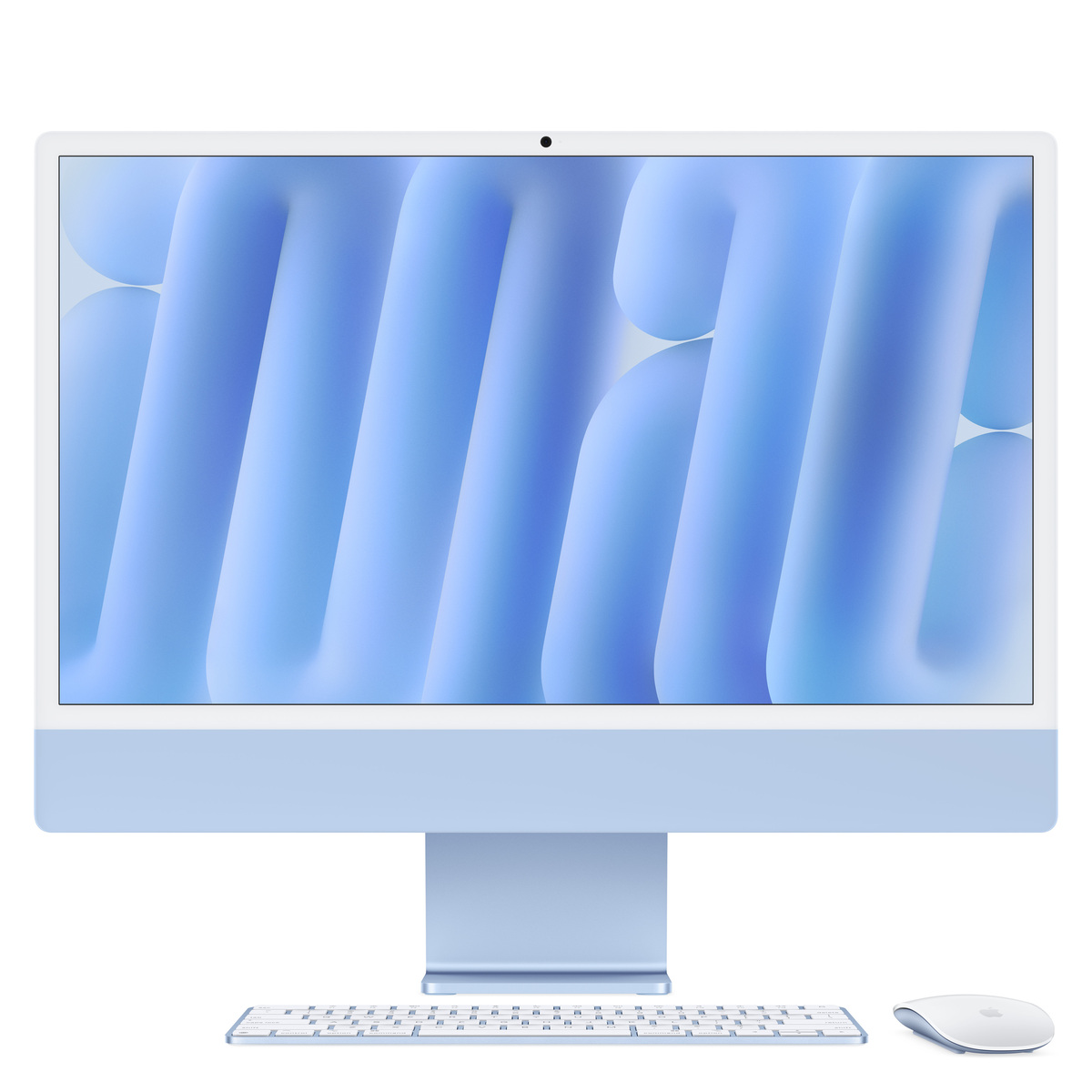 Bild von Apple iMac Blau CZ1E5-0011010 - 61cm(24‘‘) M4 8?Core CPU, 8?Core GPU, 16GB RAM, 512GB SSD, Standardglas, Magic Keyboard Touch-ID Ziffernblock