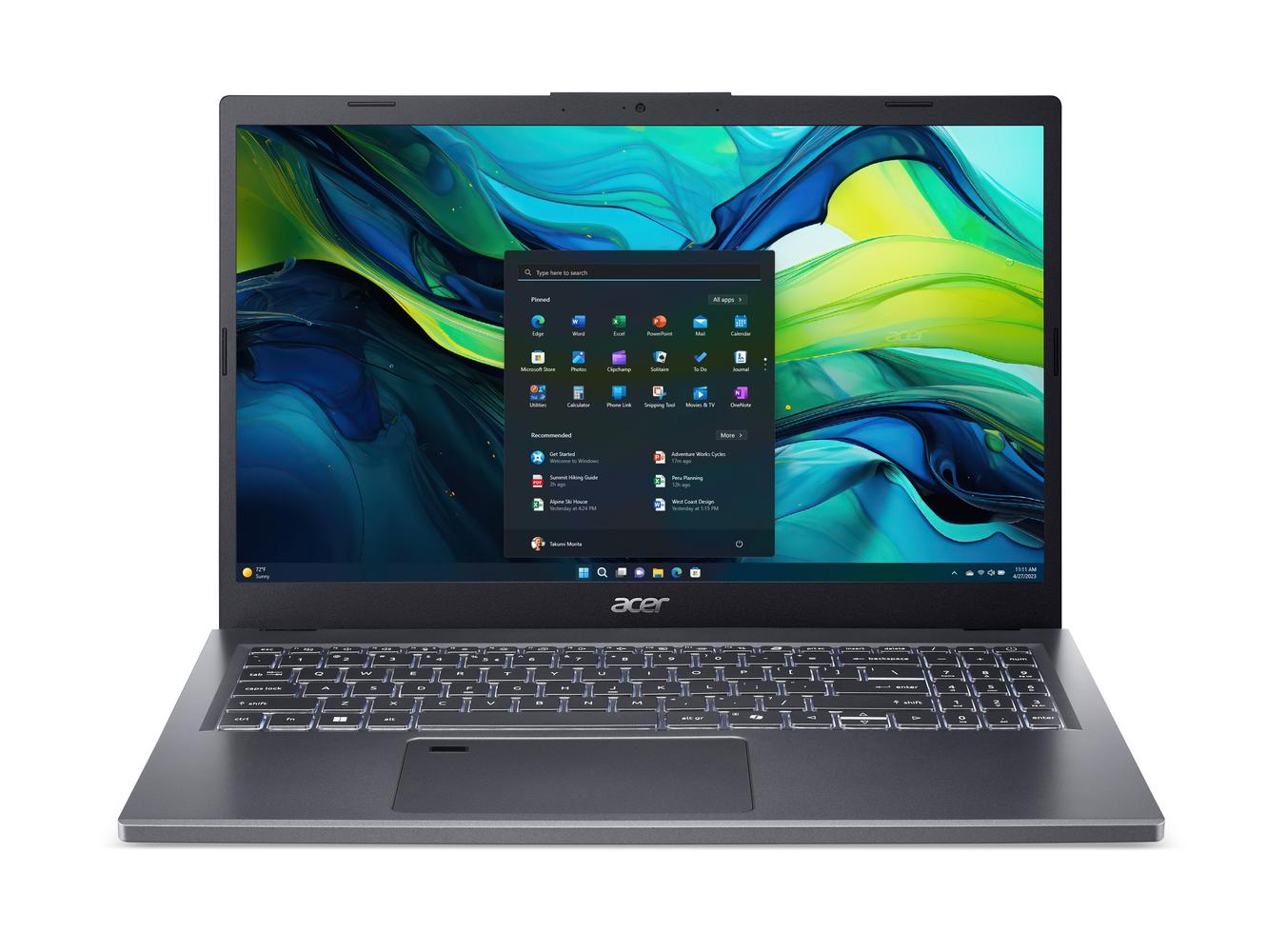 Bild von Acer Aspire 15 (A15-51M-55AY) 15,6" QHD, IPS, Intel Core 5-120U, 16GB RAM, 512GB SSD, Windows 11