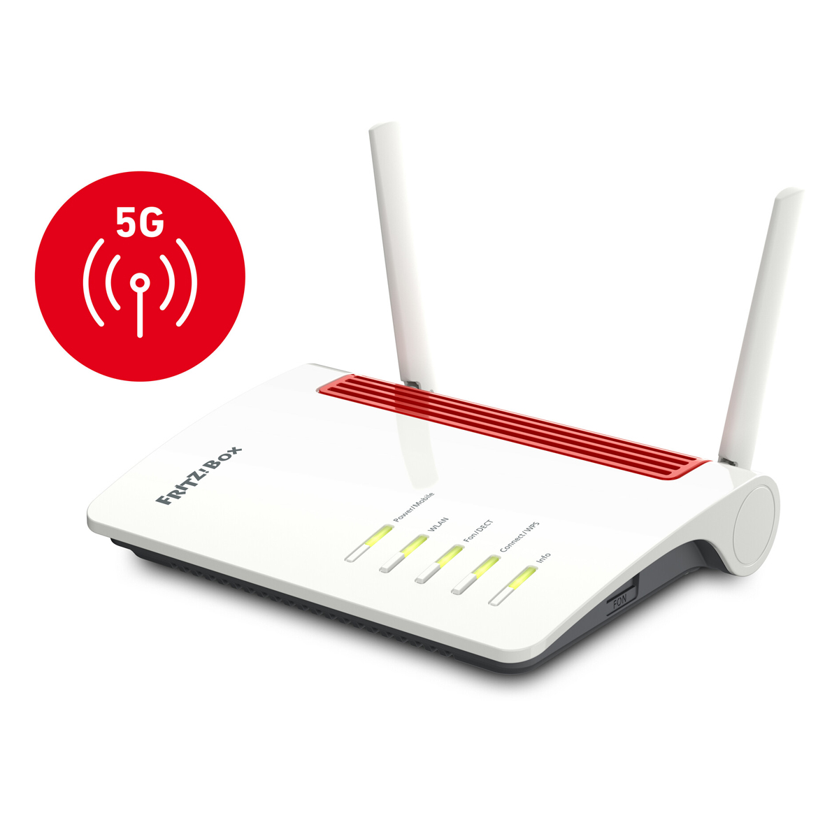 Bild von FRITZ!Box 6850 5G WiFi 5 (WLAN AC) Router, Dualband, max. 1.266 Mbit/s, 5G-Modem