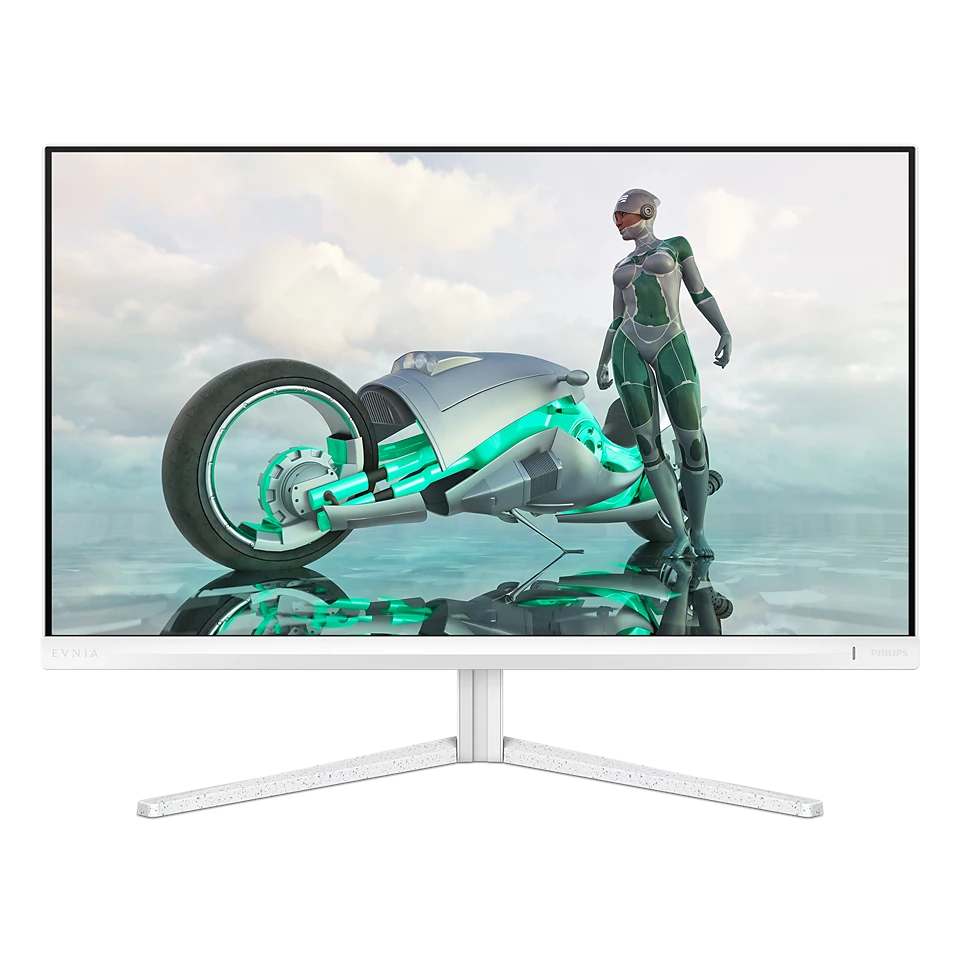 Bild von Philips Evnia 27M2N3201A 27 Zoll Full HD Gaming Monitor, 180 Hz, 0.5 ms, FreeSync Prem., G-Sync Comp., HDR10 (1920x1080, 2x HDMI, DisplayPort) weiss