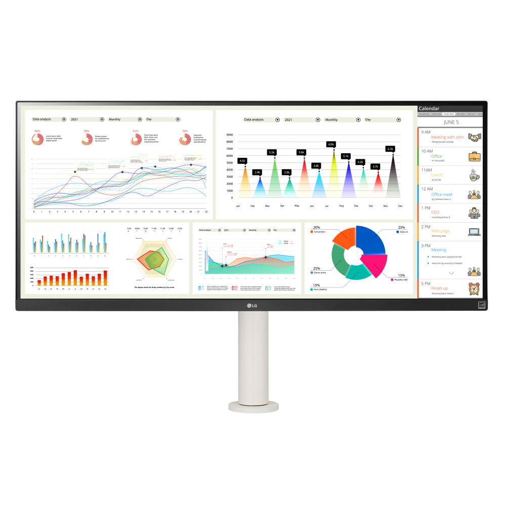 Bild von LG 34WQ68X-W Business Monitor - IPS UWFHD Panel, USB-C 65 Watt