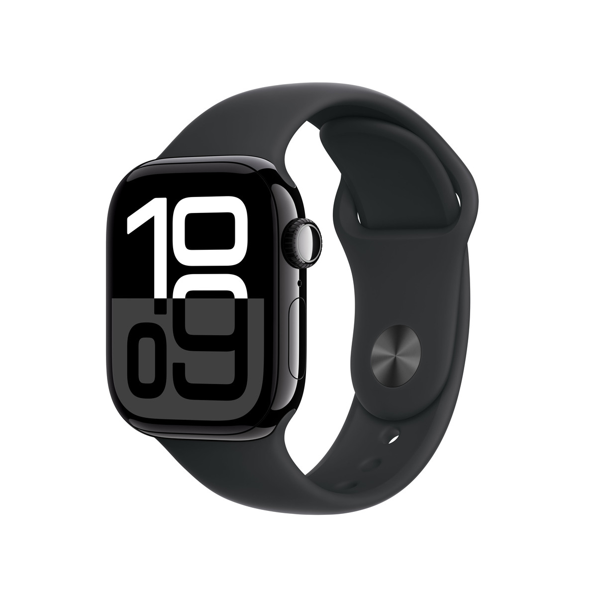 Bild von Apple Watch S10 Diamantschwarz Aluminium Sport Band Schwarz- M/L GPS + Cellular 42mm MWX73QF/A 2024