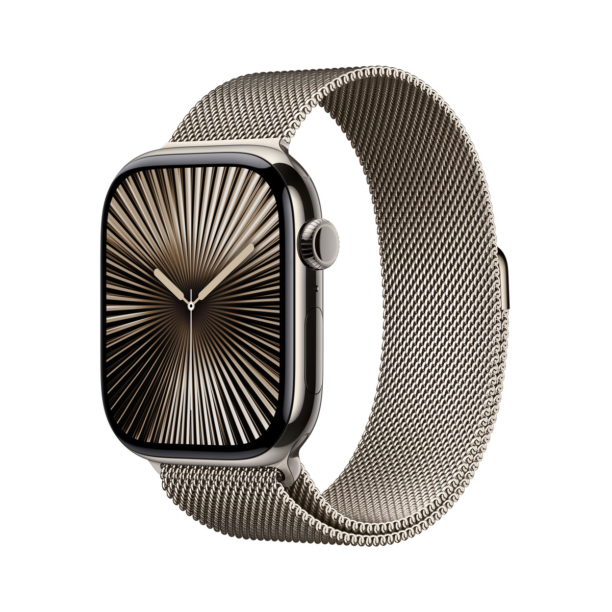 Bild von Apple Watch S10 Natur Titanium Milanese Loop Natur - S/M GPS + Cellular 46mm MC7Q4QF/A 2024