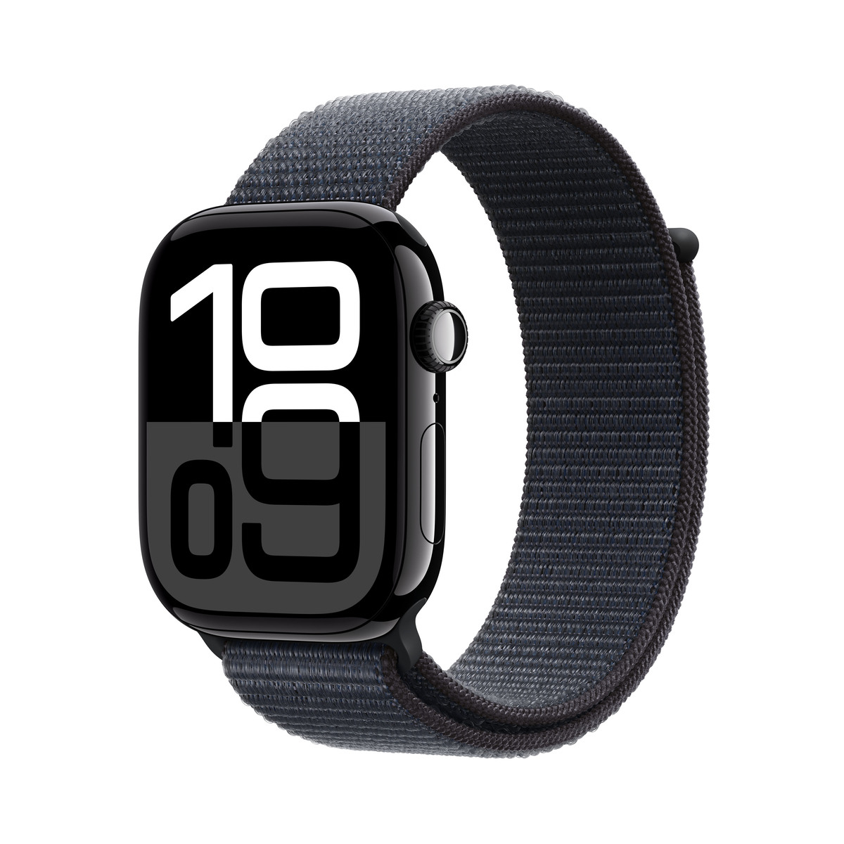 Bild von Apple Watch S10 Diamantschwarz Aluminium Sport Loop Tinte GPS + Cellular 46mm MWY53QF/A 2024