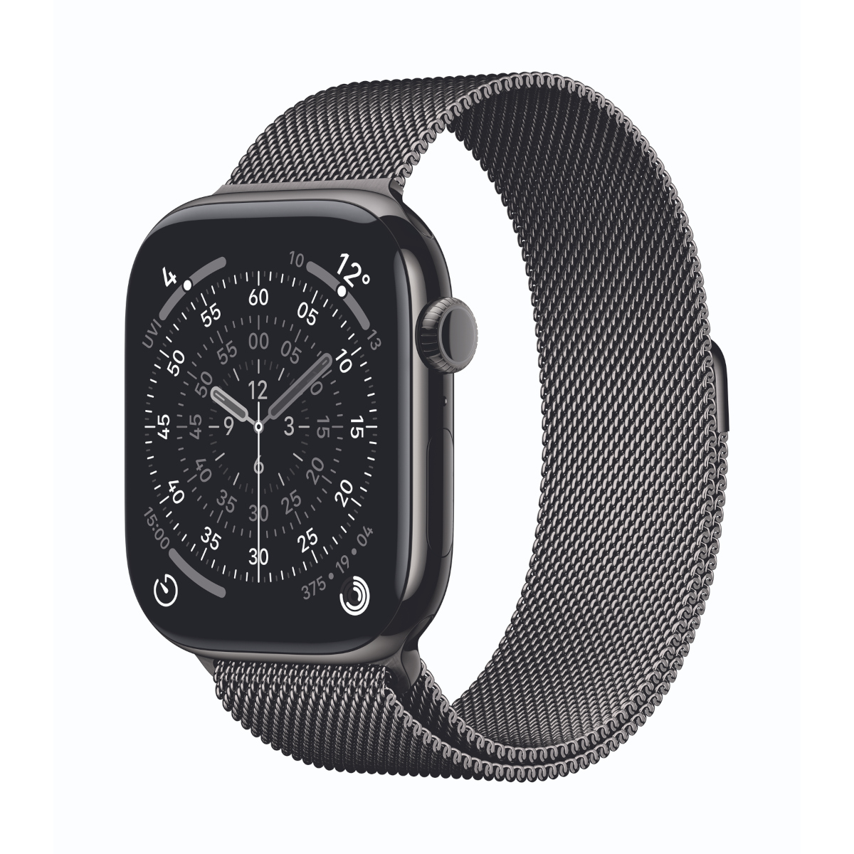 Bild von Apple Watch Series 11 Cellular 46mm Schiefer Titan Gehäuse mit Schiefer Milanaise Armband - M/L