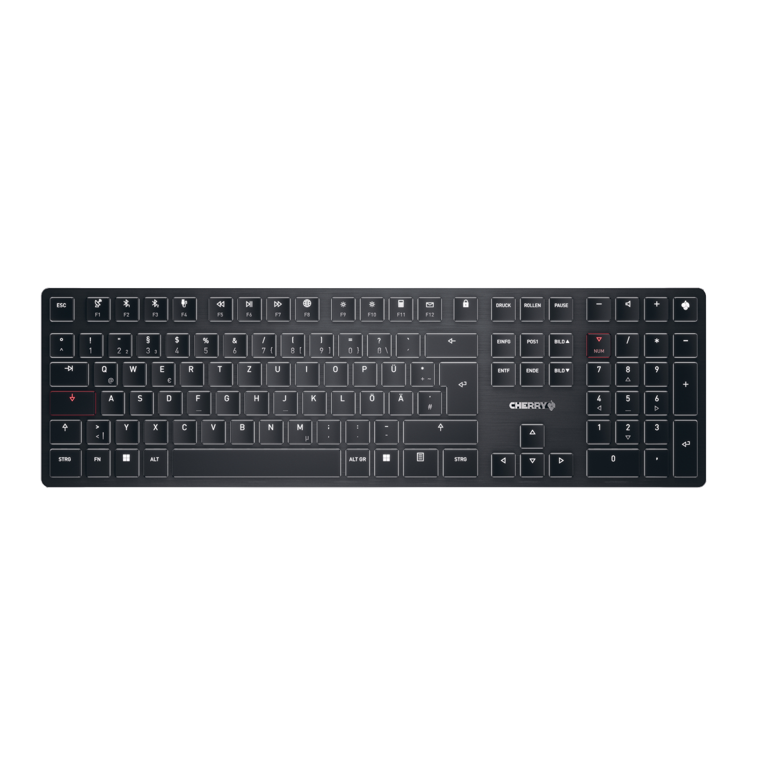 Bild von CHERRY KW X ULP, Ultraflache mechanische Tastatur, Kabellos Multi-Device-Tastatur für max. 4 Geräte, CHERRY MX Ultra Low Profile Switche