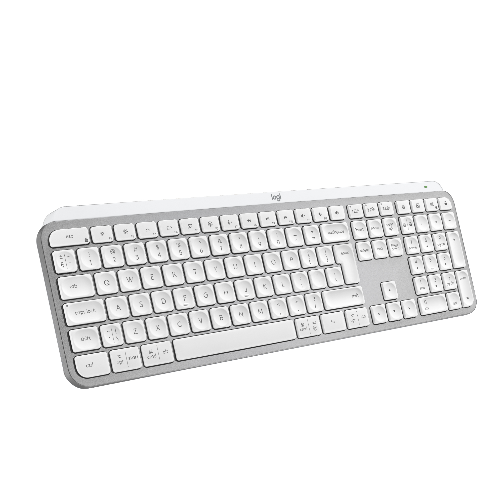 Bild von Logitech MX Keys S, Kabellose Tastatur Tastenbeleuchtung, incl. Logi Bolt USB-Empfänger, Pale Grey