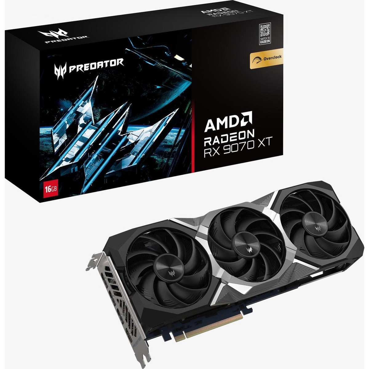 Bild von Acer Predator BiFrost AMD Radeon RX 9070 XT 16G OC - 16GB GDDR6, 1x HDMI, 3x DP