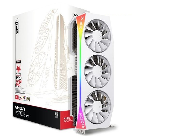 Bild von XFX Radeon RX 9070XT MERCURY Magnetic Air RGB 16GB OC White