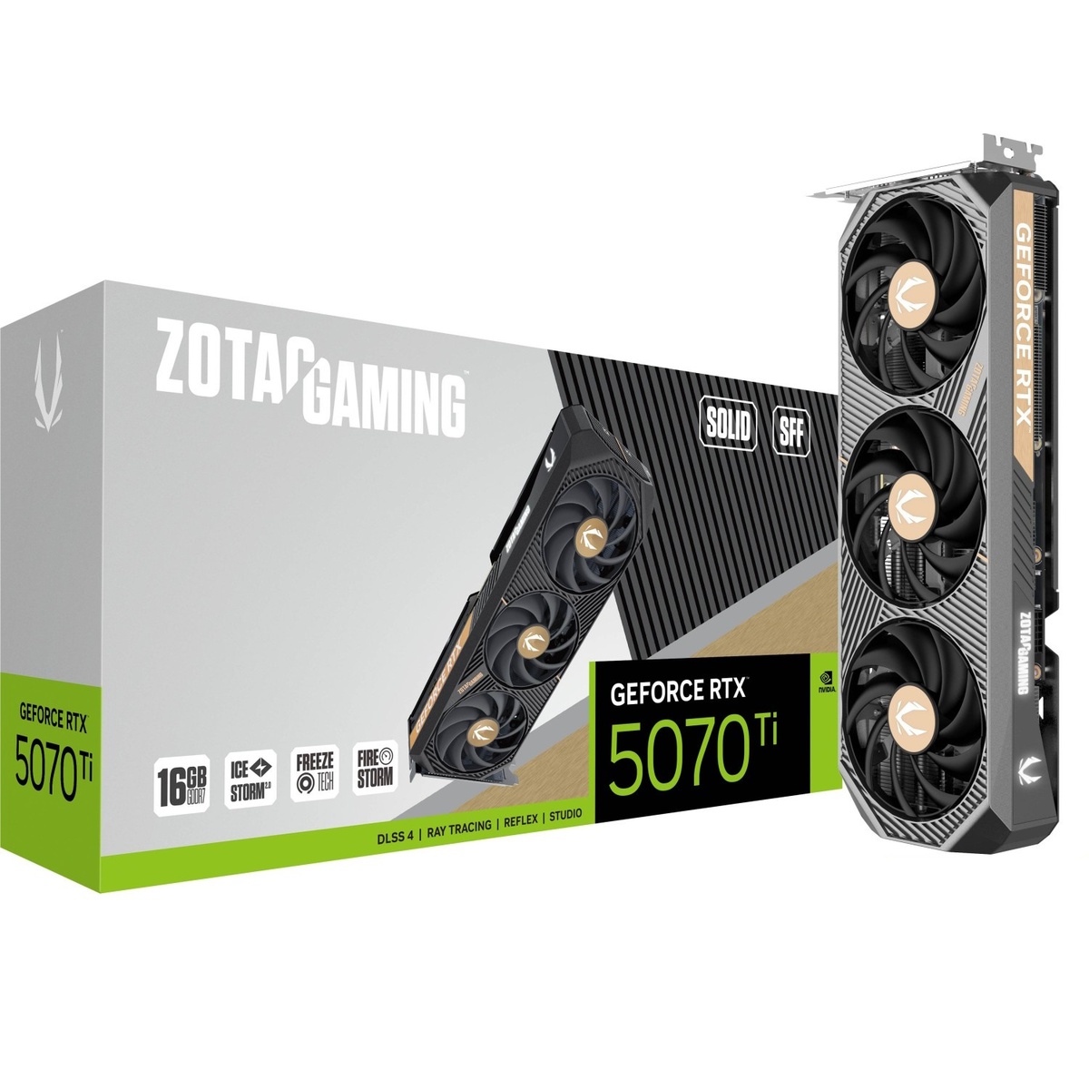 Bild von ZOTAC GAMING GeForce RTX 5070 Ti SOLID SFF - 16GB GDDR7, HDMI, 3x DP