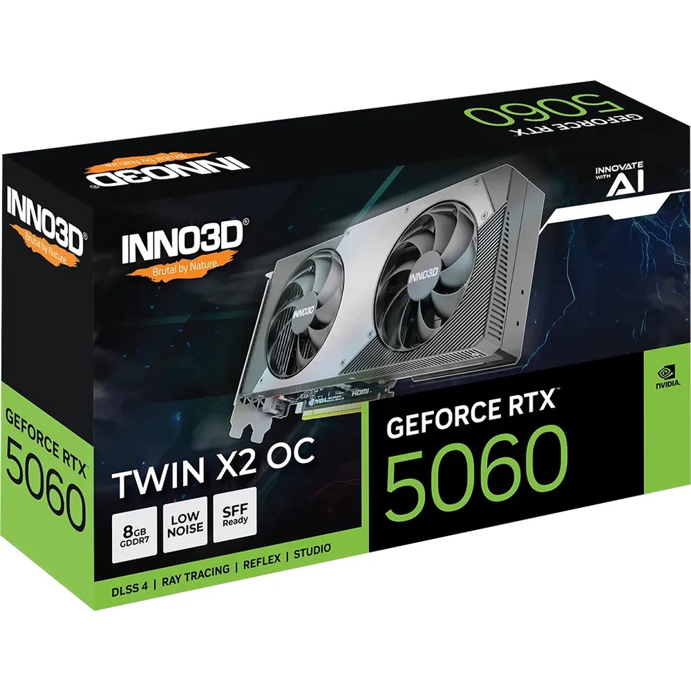 Bild von Inno3D GeForce RTX 5060 8GB TWIN X2 OC - 8GB GDDR7, HDMI, 3x DP
