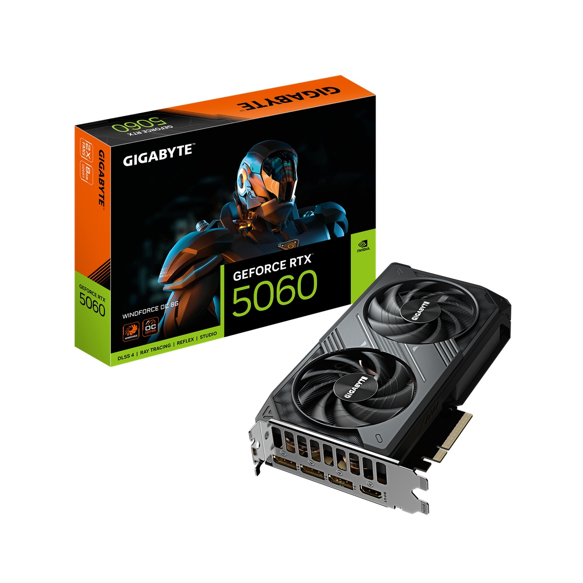 Bild von Gigabyte GeForce RTX 5060 8GB Windforce OC - 8GB GDDR7, HDMI, 3x DP
