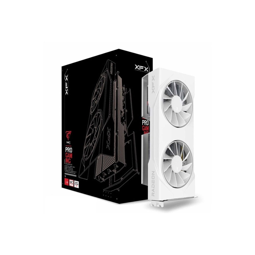 Bild von XFX Radeon RX 9060XT Swift Dual Fan OC White 8GB - 8GB GDDR6, 2x HDMI, 2x DP