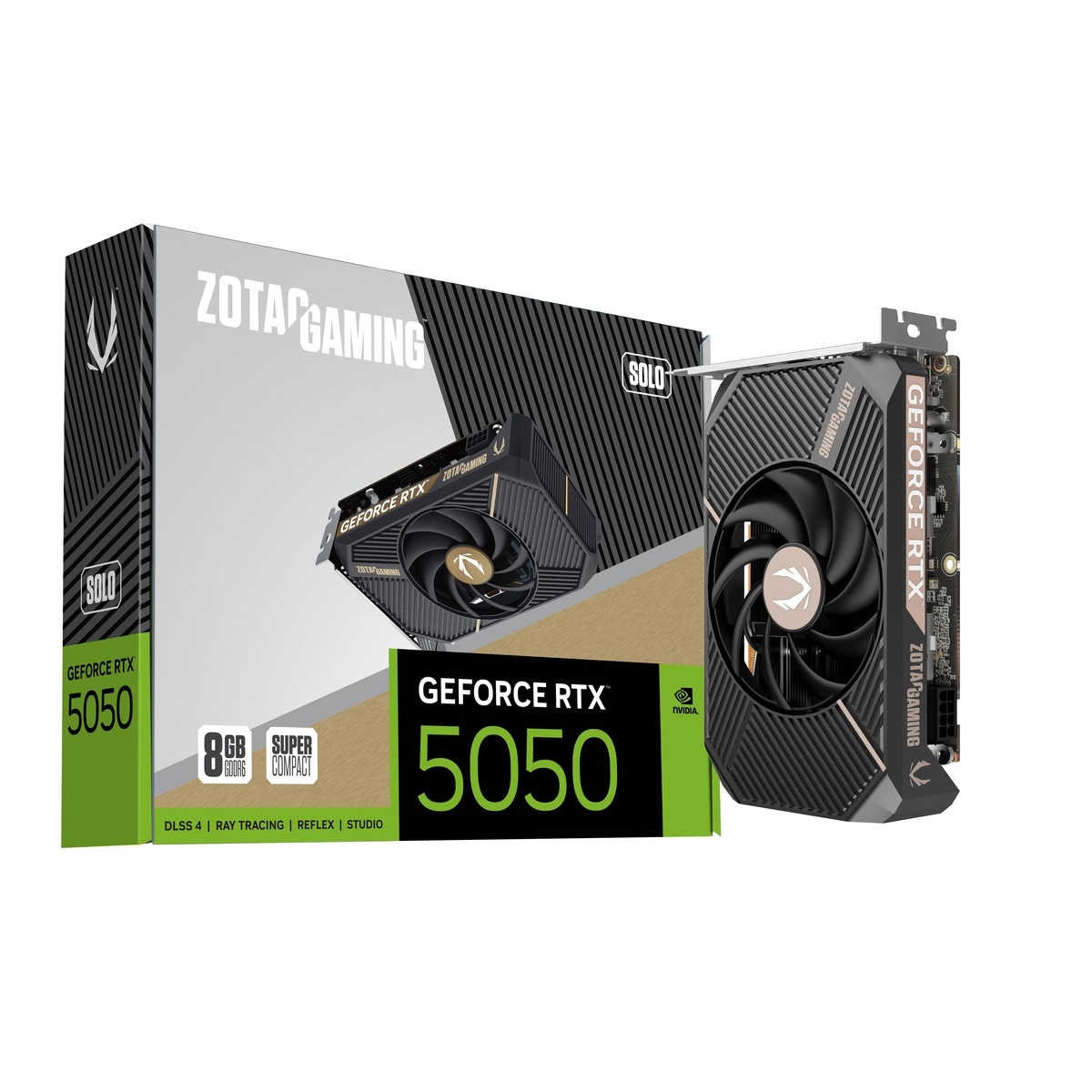 Bild von ZOTAC GAMING GeForce RTX 5050 8GB Solo Grafikkarte - 8GB GDDR6, DVI, HDMI, DP