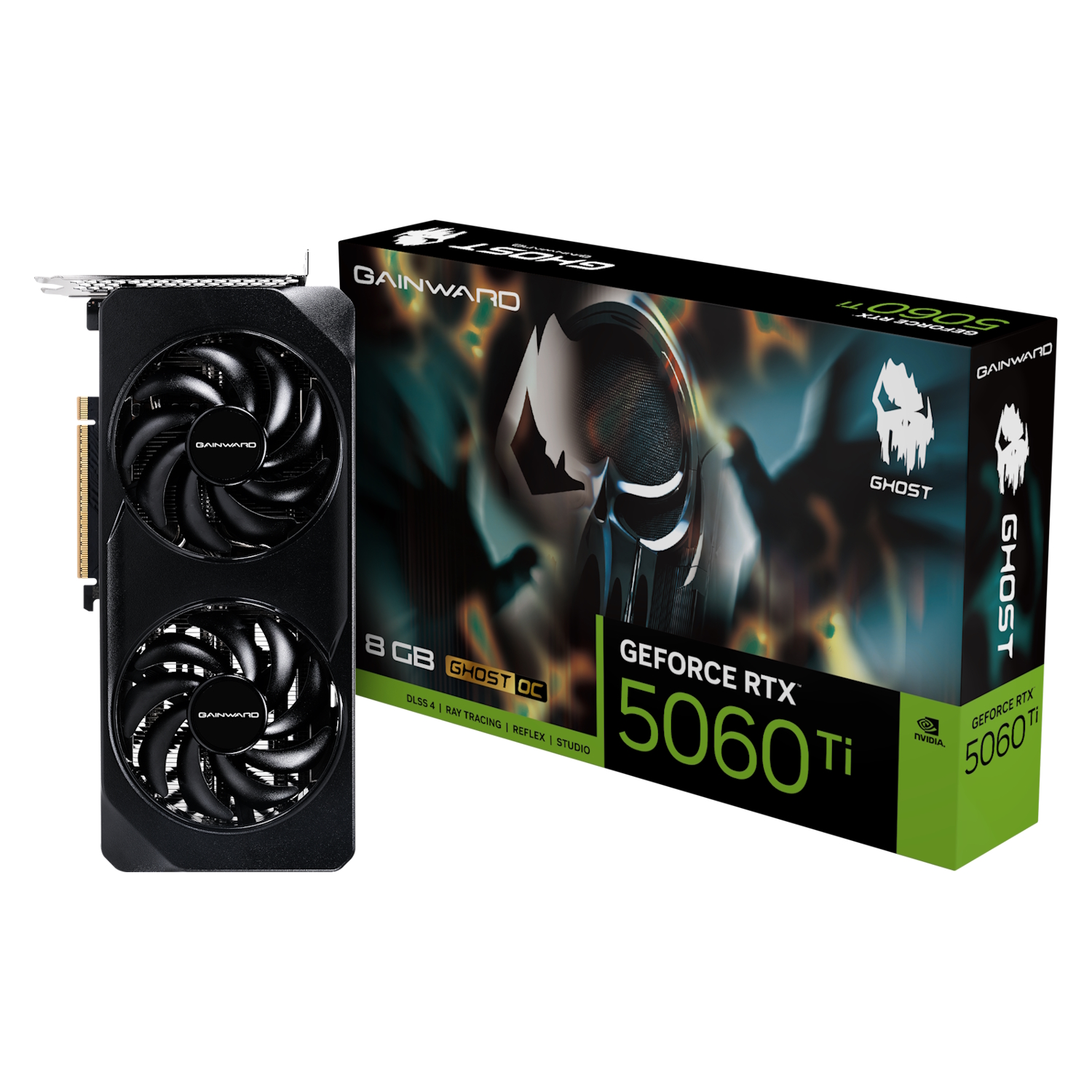 Bild von Gainward GeForce RTX 5060 Ti 8GB Ghost OC - 8GB GDDR7, HDMI, 3x DP