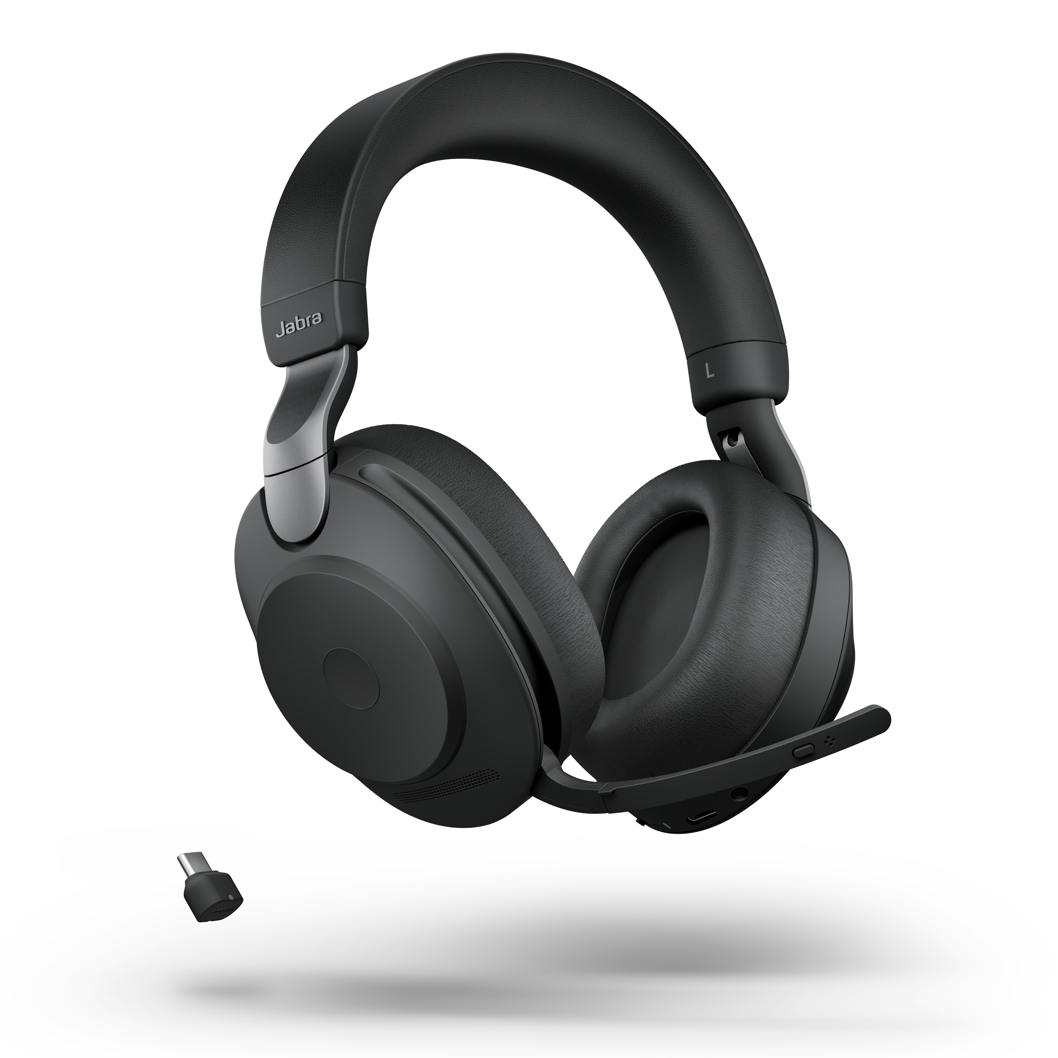 Bild von Jabra Evolve2 85 Headset, Stereo, kabellos, schwarz Bluetooth, inkl. Link 380 USB-C, Optimiert Microsoft Teams