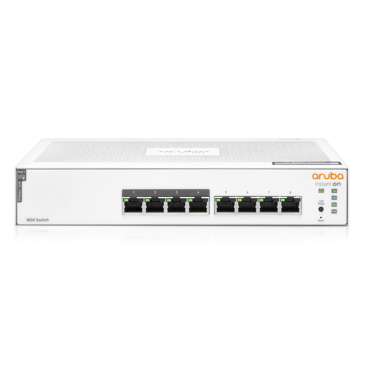 Bild von HPE Networking Instant On 1830 8-Port PoE+ Switch [8x Gigabit-LAN, PoE+ 65W, Lüfterlos]