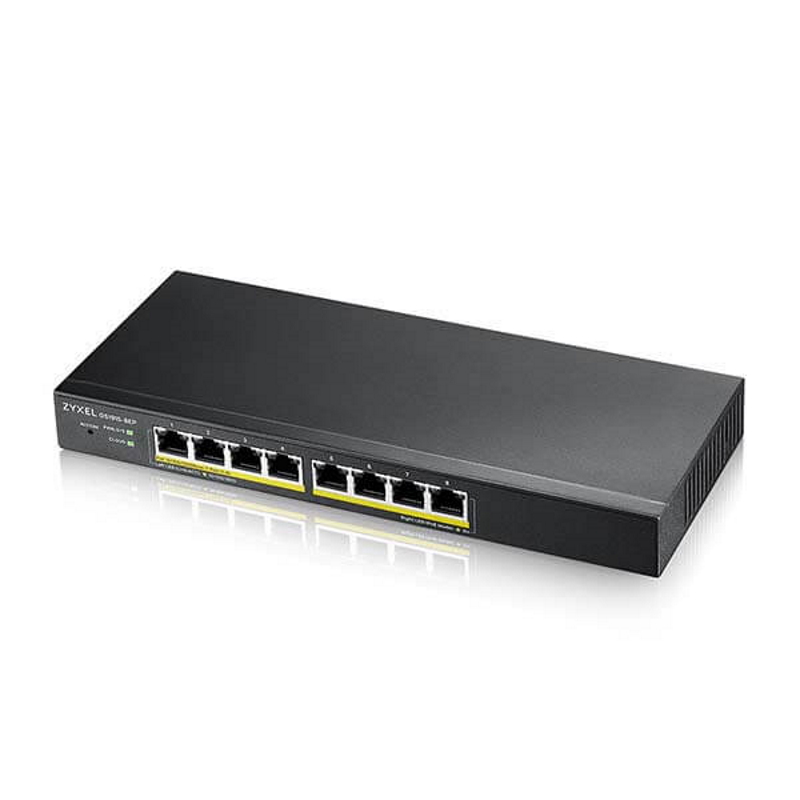 Bild von Zyxel GS1915-8EP Smart Managed Switch 8x Gigabit Ethernet (8x PoE+, max. 60 Watt)