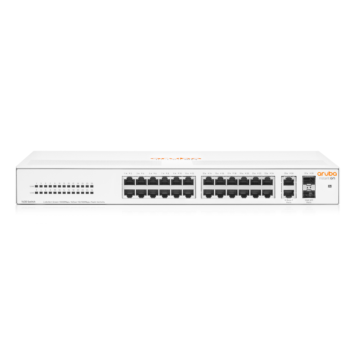 Bild von HPE Networking Instant On 1430 Unmanaged Switch (R8R50A) [26x Gigabit Ethernet, 2x 10 Gbit/s SFP+]